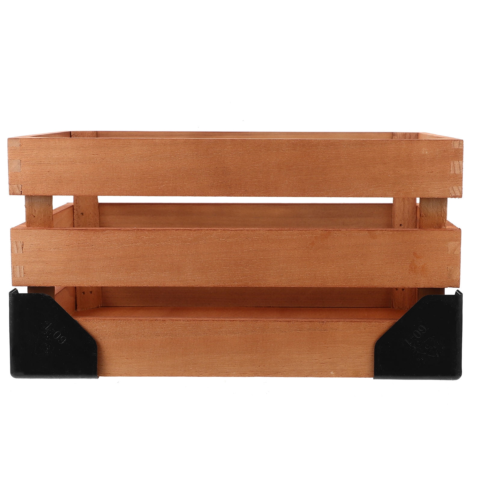 Wooden Storage Basket for Home and Supermarket Use Orange Color 1 Piece 12.5x8.5x9 Inches