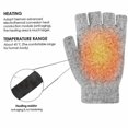 thumbnail image 3 of Winter Usb Charging Electric Heating Gloves Thermal Heated Full Half Finger Mittens Keep Warm, 3 of 3