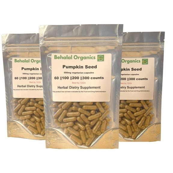 Pumpkin Seed Extract 500mg vegan capsules - Behalal Organics