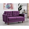 thumbnail image 3 of Brawith Velvet Loveseat, Purple, 3 of 4
