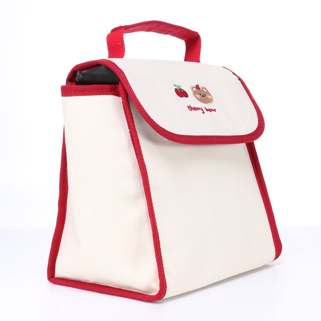 Bolsa Kawaii Bento Tote Bag Canvas Food Portátil Reutilizable Wide-Open para Niñas Tmvgtek Para Estrenar