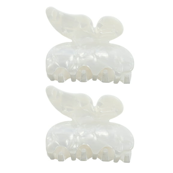 HINTRMENT Acetate Hair Claw Clip 2Pcs Versatile Styling White
