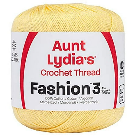 UPC: 0073650792120 | Aunt Lydia s Fashion Crochet Thread Size 3-Maize Pk 3 Aunt Lydia s