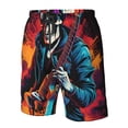 thumbnail image 4 of Pofeuu Rock Skull Singer Prin Men's Swim Trunks Quick Dry Bathing Suit Swimming Board Shorts Mesh Lining Beach Swimwear-Medium, 4 of 6