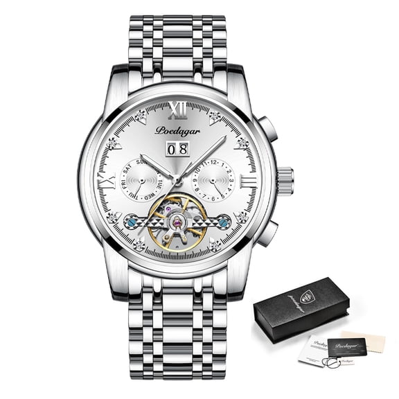 POEDAGAR New Fashion Mechanical Watches Top Brand Luxury Automatic Men Wrist Watches Waterproof Luminous Relogio Masculino