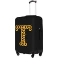 thumbnail image 3 of Sunflower Initial Name T Black Luggage Cover Elastic Washable Stretch Suitcase Protector Anti-Scratch Travel Suitcase Cover for Kid and Adult S (Fit 18-21 inch suitcase), 3 of 6