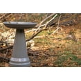 thumbnail image 5 of Birds Choice Ohio Stoneware Weather Resistant Ceramic Clay Pedestal Bird Bath, 22"H x 17"D, Gray, 5 of 15