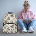 thumbnail image 2 of KEIAHUAN Western Horse Blue Bow Boys School Backpack, Polyester School Bag, Large Capacity 17 Inch Student Backpack Fits 14 Inch Laptop, Classified Storage Daypack for Girls Kids Daily School Use, 2 of 7