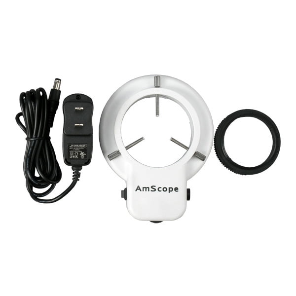 AmScope 48 LED Microscope Ring Light + Adapter New