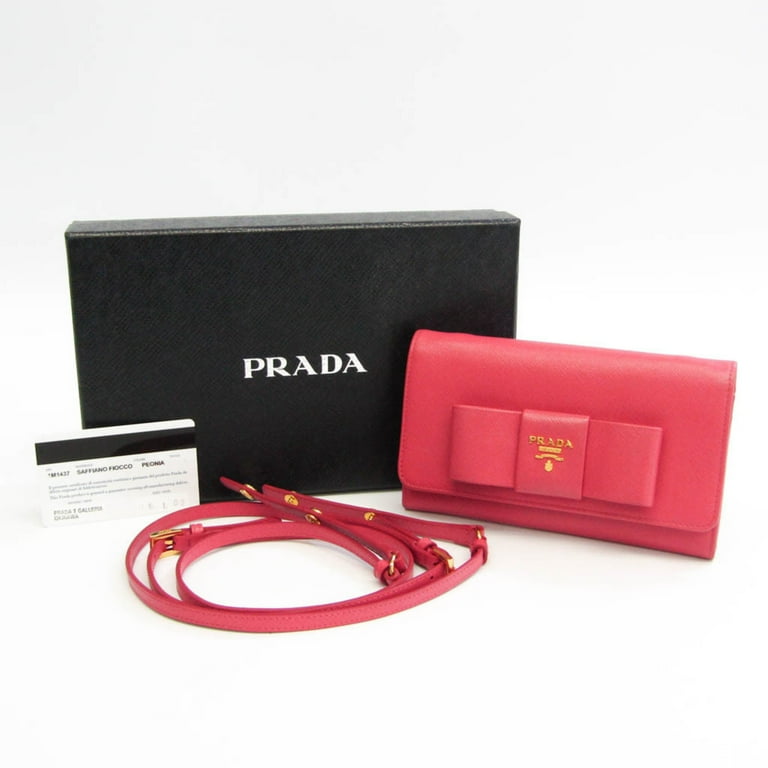 Prada Saffiano Leather Wallet on Chain Crossbody Bag