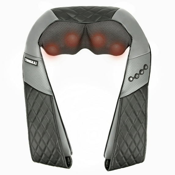 YouLoveIt Shiatsu Back and Neck Massager with Heat, Shoulder Foot Massager Cordless Neck Massager Deep Kneading Massage for Neck, Back, Shoulder, Body for Relax