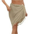 thumbnail image 1 of Birdeem Jupe de Plage pour Femmes Vacances avec Franges et Demi-Longueur, 1 of 1