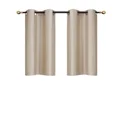 thumbnail image 3 of Gorgeous Home Linen D24 Taupe 2-Piece Short Half Window Blackout Curtains, 3 of 5