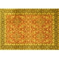 thumbnail image 1 of Ahgly Company Machine Washable Indoor Rectangle Persian Yellow Traditional Area Rugs, 5' x 8', 1 of 4