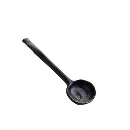 

Ceramic Spoon Long Handle Home Spoon Soup Spoon Cute Rice Spoon Black Sesame Scene Spoon