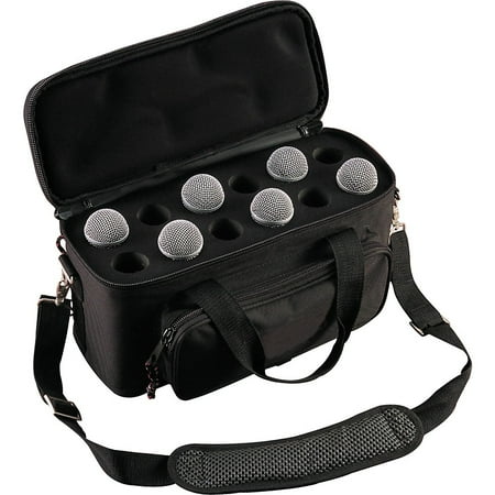 Musician's Gear 12-Space Microphone Bag Black