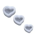thumbnail image 3 of KAKOWELY 3PCS DIY Heart Shaped Silicone Mold Multi-purpose DIY Crystal Drop Mold Mirror Surface Heart-shaped Silicone Mold Creative DIY Jewelry Cake Mold for Home Store Studio Use White, 3 of 5