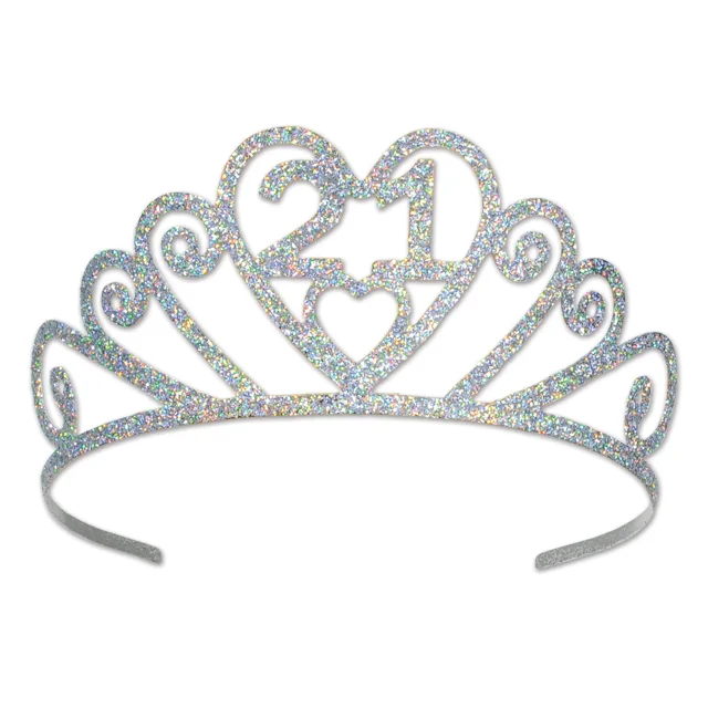 Glittered Metal Tiara (Multiple Designs Available)