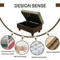 thumbnail image 4 of Flannel and PVC Storage Ottoman for Living Room, 4 of 8