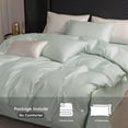 thumbnail image 2 of Duvet Cover Set 100% Extra Long Staple Cotton 600 Thread Count Silky Sateen Smooth Luxury Soft Breathable Durable Hotel Quality Bedding, 3 Pieces (Sage Green, Queen 90"x90"), 2 of 7