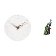 thumbnail image 1 of Reloj de pared decorativo con estatua de . Figura de escritorio de resina y fibra de madera. Ideal para sala de estar, dormitorio, oficina u, 1 of 8