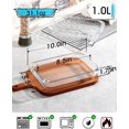 thumbnail image 4 of Mini-1 Quart Glass Baking Dish for Oven, 2 Pcs Single Serving Glass Pan for Cooking Oblong Casserole Dish Rectangular Baking Pan Glass Bakeware, 4 of 8