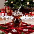 thumbnail image 6 of 2025 Bear Glass Cold Cup, 11oz with Straw, Iced Coffee Mug, Perfect for Holiday Cocktails, Cold Brews, and Christmas Gifts for Drink Enthusiasts,(1 Bear Cup with Straw), 6 of 9