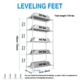 thumbnail image 2 of Pouseayar 5-Shelf Adjustable, Heavy Duty Wide Storage Shelving Unit (350 Lbs Loading Capacity Per Shelf), Steel Organizer Wire Rack, 36" L X 16" W X 72" H, Black, 2 of 12