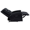 thumbnail image 6 of Hewitt Leather Upholstered Dual Power Recliner Chair Black, 6 of 10