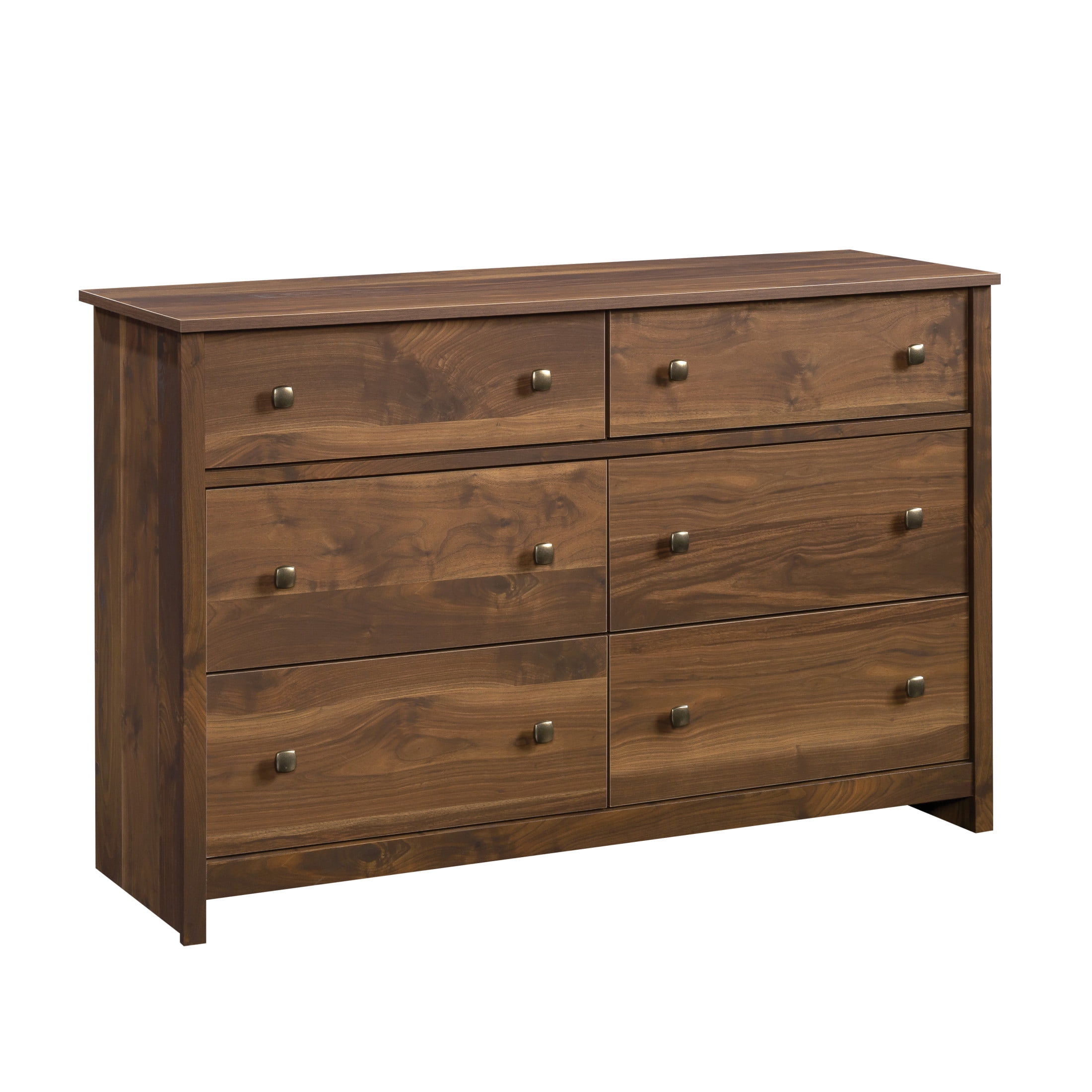 Sauder River Ranch 6-Drawer Bedroom Dresser, Grand Walnut Finish