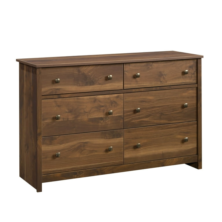 River Ranch 6 Drawer Dresser Grand Walnut Sauder
