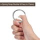 thumbnail image 4 of Anillos de Resorte Redondos Uxcell, 8 Piezas de 1.85 pulgadas OD Clips de Broche para Bolsas, Carteras, Llavero, Tono Plateado, 4 of 7