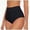 Black, variant on Women High Waist Yoga Shorts with V-Back & Ruched Bottom – High Cut Bikini Swim Briefs for Beach, Sports, Full Coverage Swimsuit Bottom