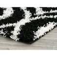 thumbnail image 3 of LBaiet 5' x 7' Black and White Geometric Ikat Rectangular Shag Area Throw Rug, 3 of 7