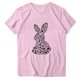 thumbnail image 4 of Tops de Cuello Redondo para las Mujeres Impreso Manga Corta Suéter Camiseta de Imitación Rack, Top Casual de Moda para el Hogar Diario Y el Trabajo, 4 of 4