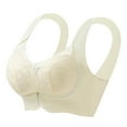 thumbnail image 2 of No Buckle Gathered Bra Lace Solid Color Seamless Women’s Supportive Bra for Comfort & Style, Ideal for Daily Wear and Exercise Beige,L, 2 of 4