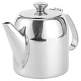 thumbnail image 2 of Théière à café, bouilloire en acier inoxydable bec court verseuse à eau froide, bouilloire à eau froide pour restaurant d'hôtel, 20 oz/30 oz(20oz), 2 of 8