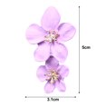 thumbnail image 6 of Grofry 1 Pair Colorful Flower Stud Earrings Matte Bright Color Elegant Nonallergic Sweet Flower Women Earrings Jewelry Gift, 6 of 8