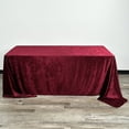 thumbnail image 2 of YOUR CHAIR COVERS - 90 x 132 Inch Rectangular Crushed Velvet Tablecloth for Weddings, Quinceanera, Events or Baby Shower - Burgundy, 2 of 6