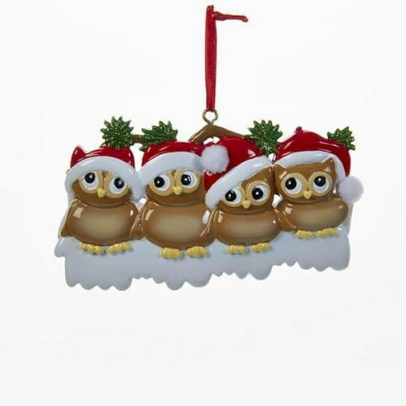 Kurt Adler Owl Family of 4 Ornament