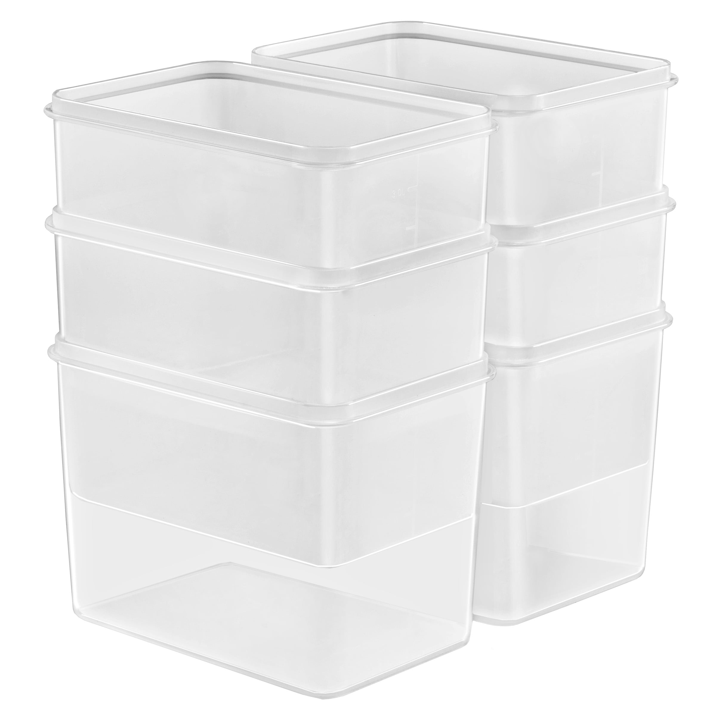 Sorbus 6-Pack Airtight Food Storage Containers – Four-Way Snap Lids for Freshness – Perfect for Cereal, Pasta, Flour, and More (121oz/15 Cups)