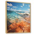 thumbnail image 2 of Designart "Sunlit Coastline Beach Photo VI" Nautical & Beach Floater Framed Canvas Print, 2 of 7