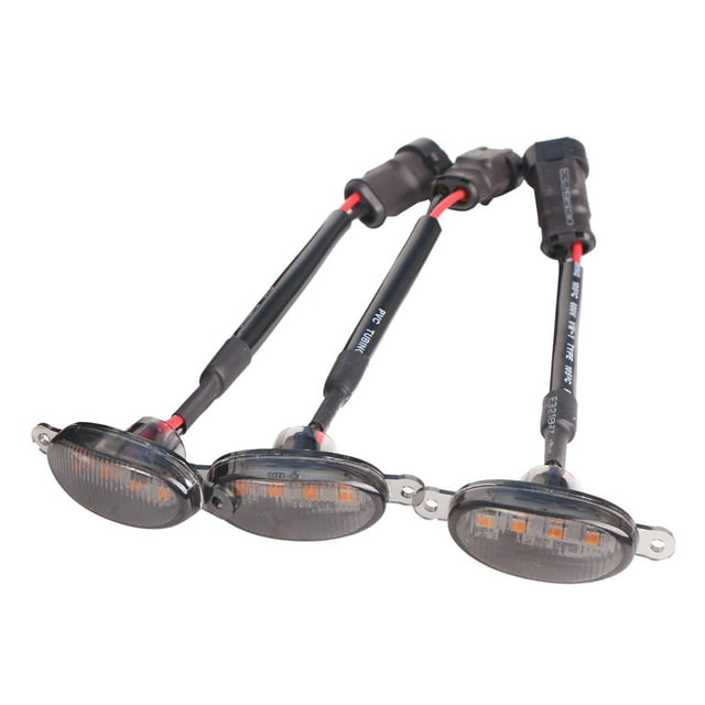 3 Uds Luces de Circulación Diurna Coche Macarena Slim Chip Cob Leds Negro