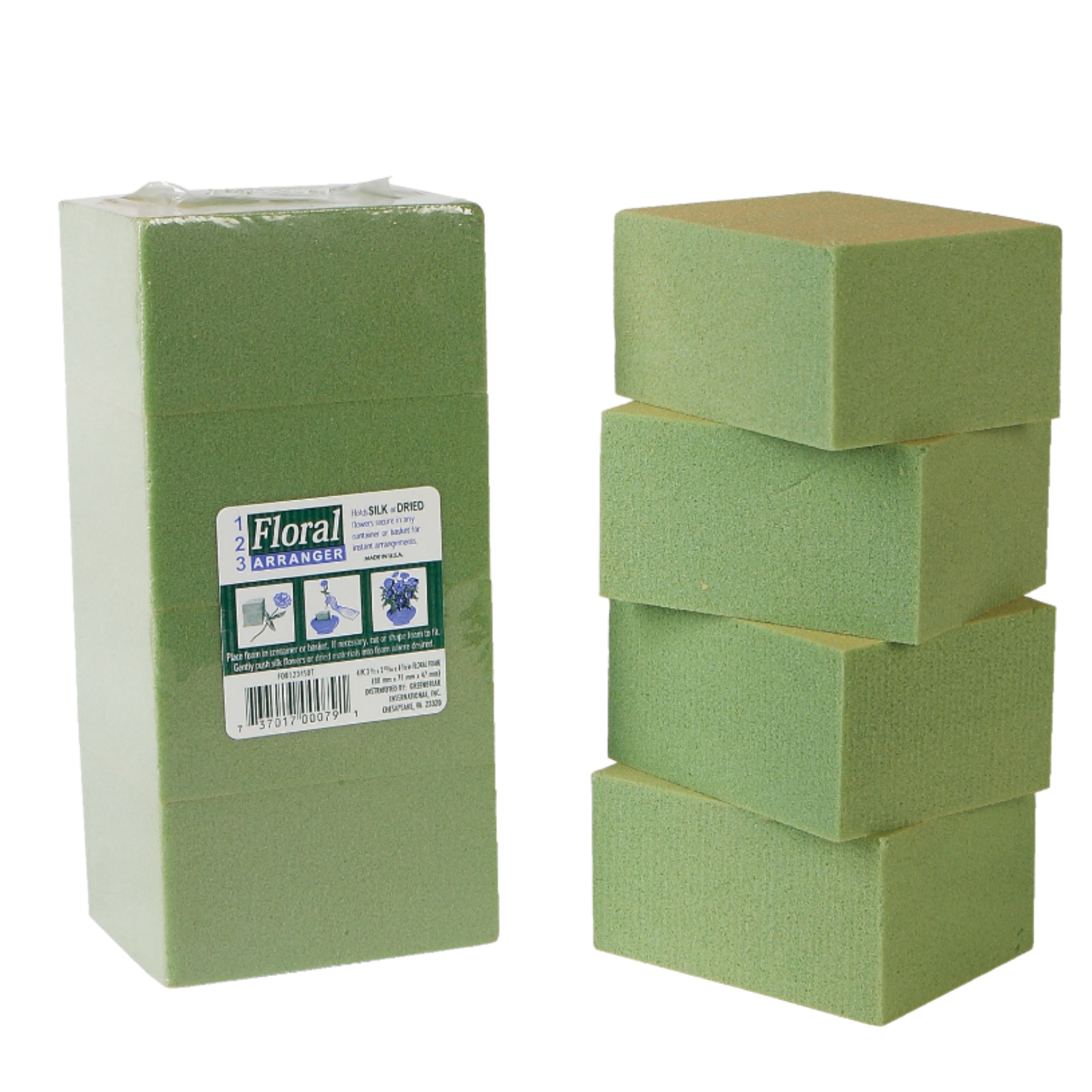 (12) Gentle Grip Floral Foam Blocks Green Foam for Flower Arrangements