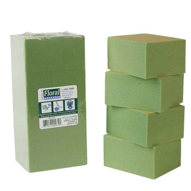 (12) Gentle Grip Floral Foam Blocks Green Foam for Flower Arrangements