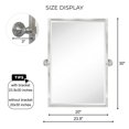thumbnail image 7 of TEHOME Brushed Nickel Metal Framed Pivot Rectangle Bathroom Mirror 20x30", 7 of 7
