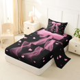 thumbnail image 2 of Erosebridal Princess Ribbon Bowknot Twin Sheet Sets 3pcs for Kids Girls,Love Heart Bedding for Teens,Microfiber Bedroom Decor, 2 of 5