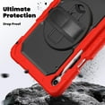 thumbnail image 4 of Funda para Samsung Galaxy Tab S11 (11 pulgadas) 2025 SM-X730/SM-X736B, funda protectora resistente a prueba de golpes con protector de pantalla, soporte giratorio de 360°, correa para mano, 4 of 9