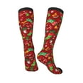 thumbnail image 4 of Fotbe X-mas and New Year print Women's Men's Novelty Crew Socks Cotton Socks Knee High Socks for Walking,Running,Nurses,Pregnancy, 4 of 9