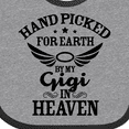 thumbnail image 4 of Inktastic Handpicked for Earth by My Gigi in Heaven with Angel Wings Boys or Girls Baby Bib, 4 of 4